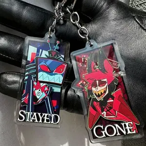 Hazbin Hotel Stayed Gone Vox and Alastor 3D Keychain Set