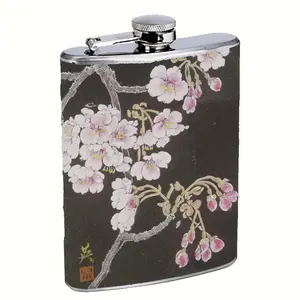 Cherry Blossom Branch Design 8oz Stainless Steel Flask
