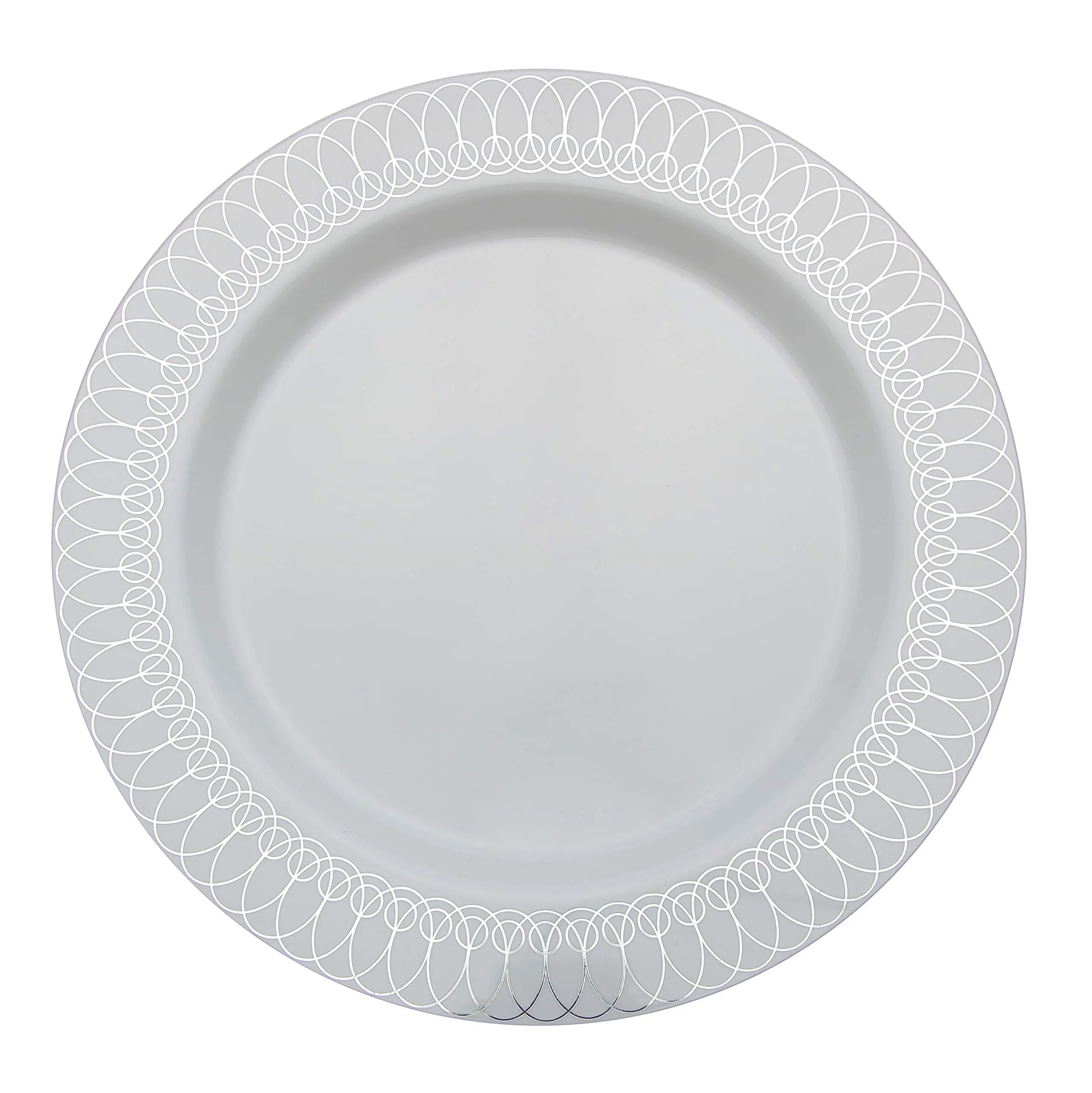 14 Oz. Silver Ovals Design Soup Bowls | 10 Count