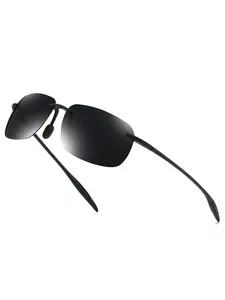 Men's Summer Frameless Sunglasses, Uv400 Protection, Lightweight, Casual, Cycling Sports Eyewear, Driving, Travel, Street Photography