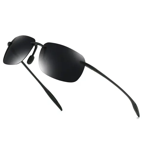 Men's Summer Frameless Design Sunglasses, UV400 Protection, Lightweight Casual Cycling Sports Eyewear, Ideal for Driving, Travel, Street Photography