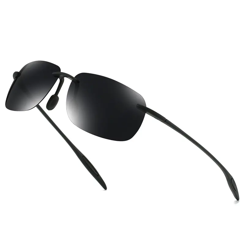 Men's Summer Frameless Design Sunglasses, UV400 Protection, Lightweight Casual Cycling Sports Eyewear, Ideal for Driving, Travel, Street Photography