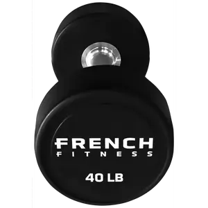 French Fitness Urethane Round Pro Style Dumbbell V2 40 lbs - Single (New)