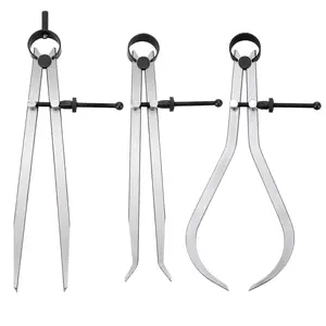3 count 8 Inch Long Spring Caliper Set, Carbon Steel Outside Divider Caliper Compass, Calipers Measuring Tool for  Turning Lathe Projects