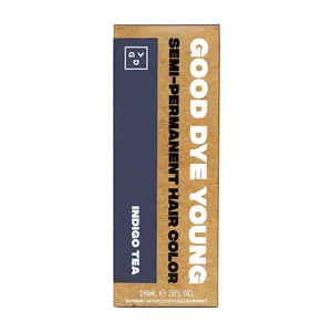 Good Dye Young Indigo Tea Semi-Permanent Hair Color - Deep Denim Blue with Smoky Undertones, Vegan & Cruelty-Free, 16-24 Washes, Conditioning Formula