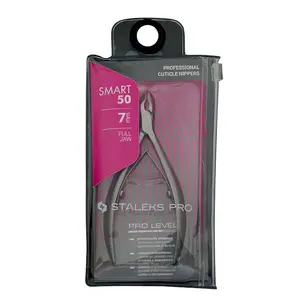 STALEKS PRO Smart 50 7mm Professional Stainless Steel Cuticle Nippers, Skin Clippers for Manicure & Pedicure