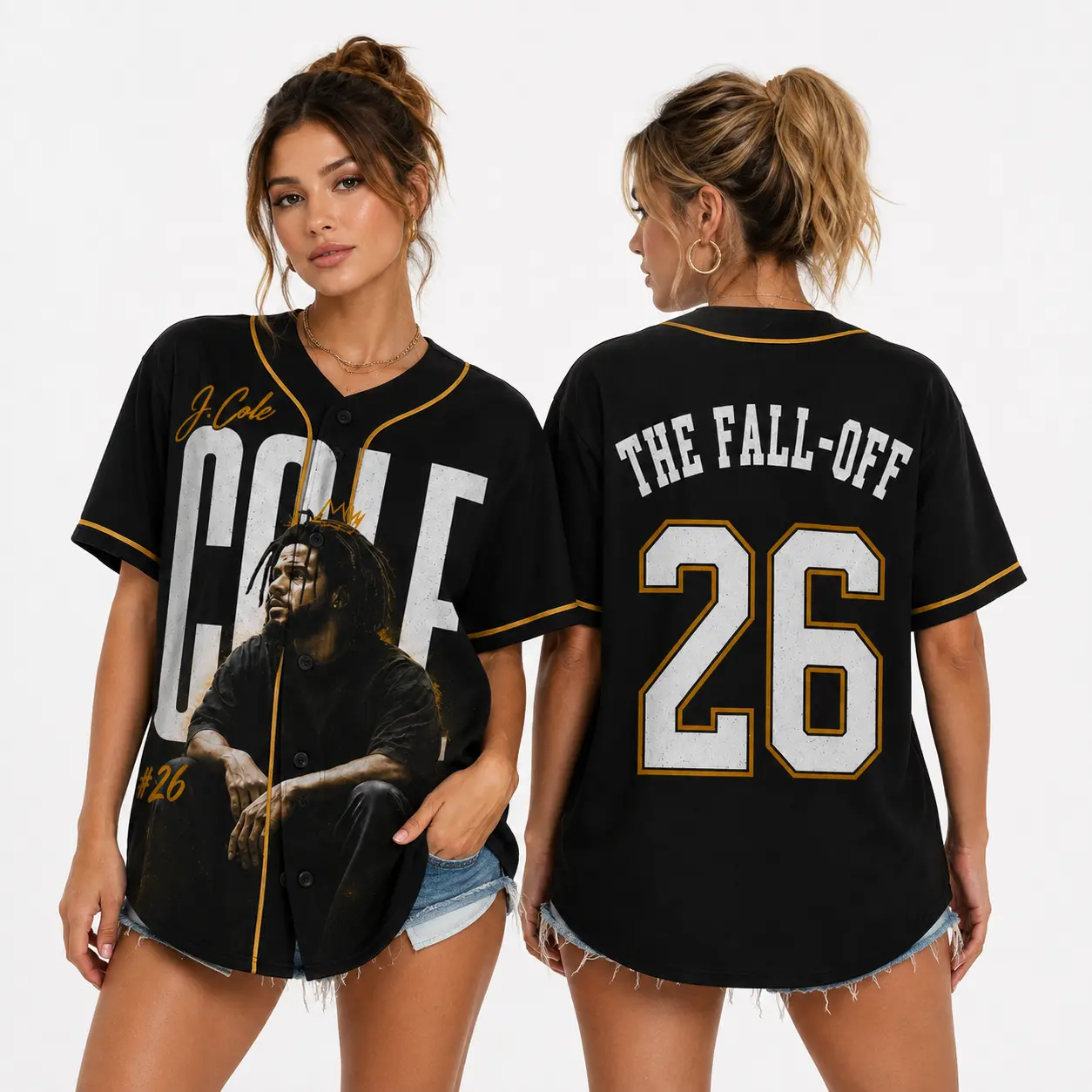 Vintage J Cole The Fall-Off Tour 2026 Baseball Jersey, Disc 29, Disc 39 Hip-Hop Shirt, The Fall-Off Album Jermaine Lamar Cole Fan Graphic Tee, Cole World Music Fan Merch Shirt, Gifts Fan