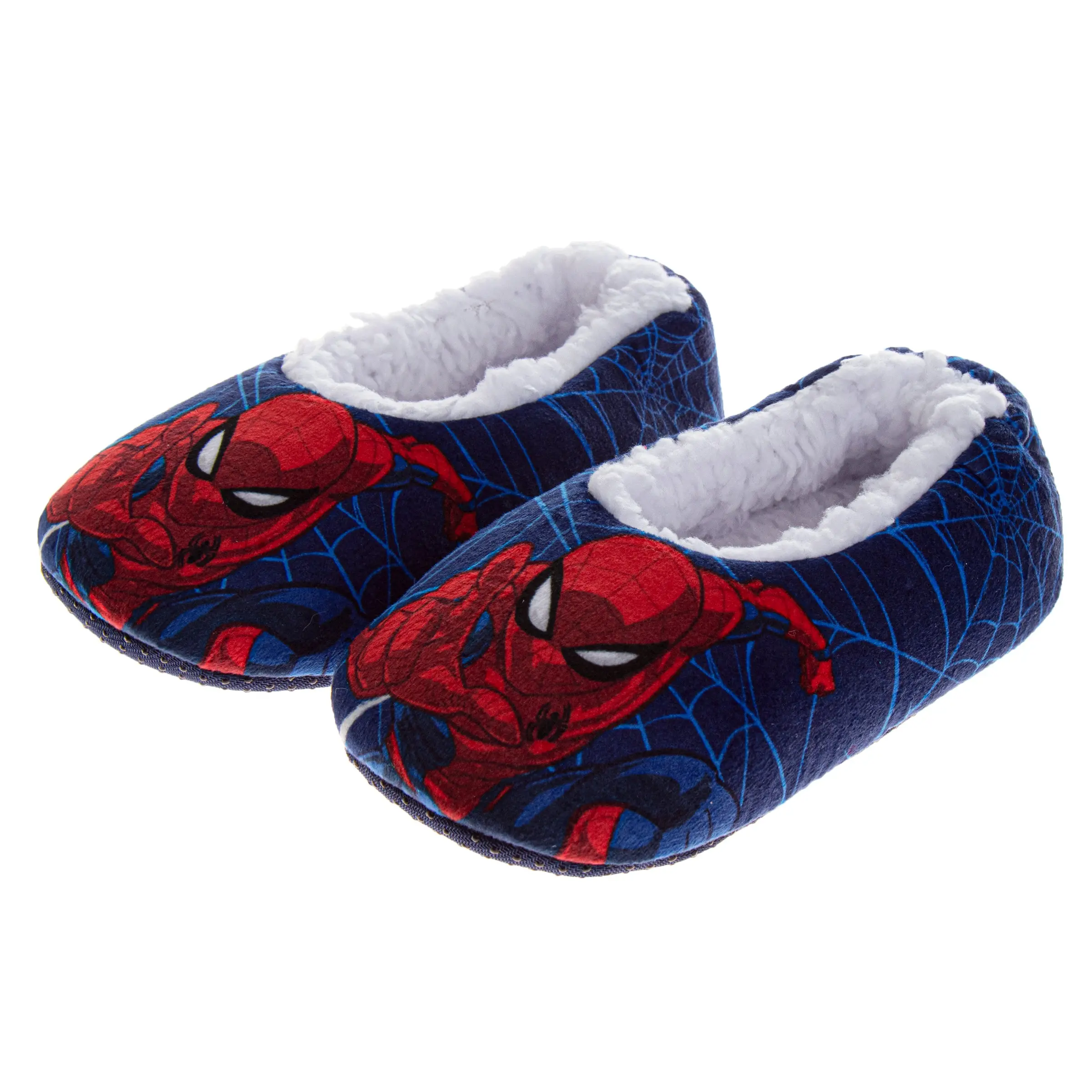 JOSMO KIDS Boys' Officially Licensed Spider-Man Slip-On Slides, Cozy House Slippers with Cushioned Footbed for Toddlers & Little Kids, Graphic, Slides Slippers, 4 - 5 Years, 3-7 Years, Superhero Theme, Cartoon, Josmo Shoes, Lightweight Yet Durable