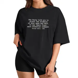 Funny Graphic Tee Women Oversized Literary Quote Shirt Minimalist Text Print Top Book Lover Gift plusized S-6XL_KT0298