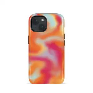 Red and Orange Gradient Phone Case for iPhone 17 16PM 15PM 13 13MINI 12 11 XSMAX 7 SE2 Glossy Case TA3207909 PC Material pretti  fun  fan bubble suction bubble suction