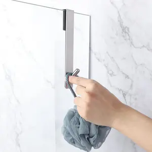 Modern Minimalist Door Back Hook, One-Piece Molded Construction, Stable Non-Swaying, Easy Installation & Removal, Bathroom Towel Rack