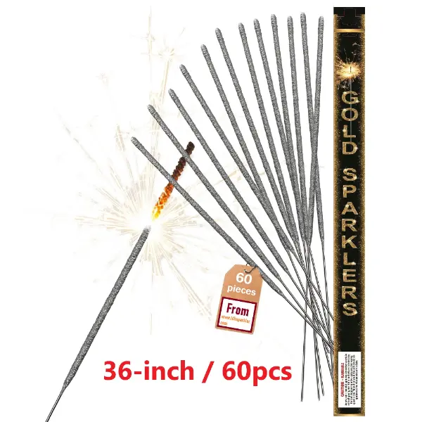 36 Inch Wedding Sparklers – 60 Pack | Extra Long Sparkler Sticks