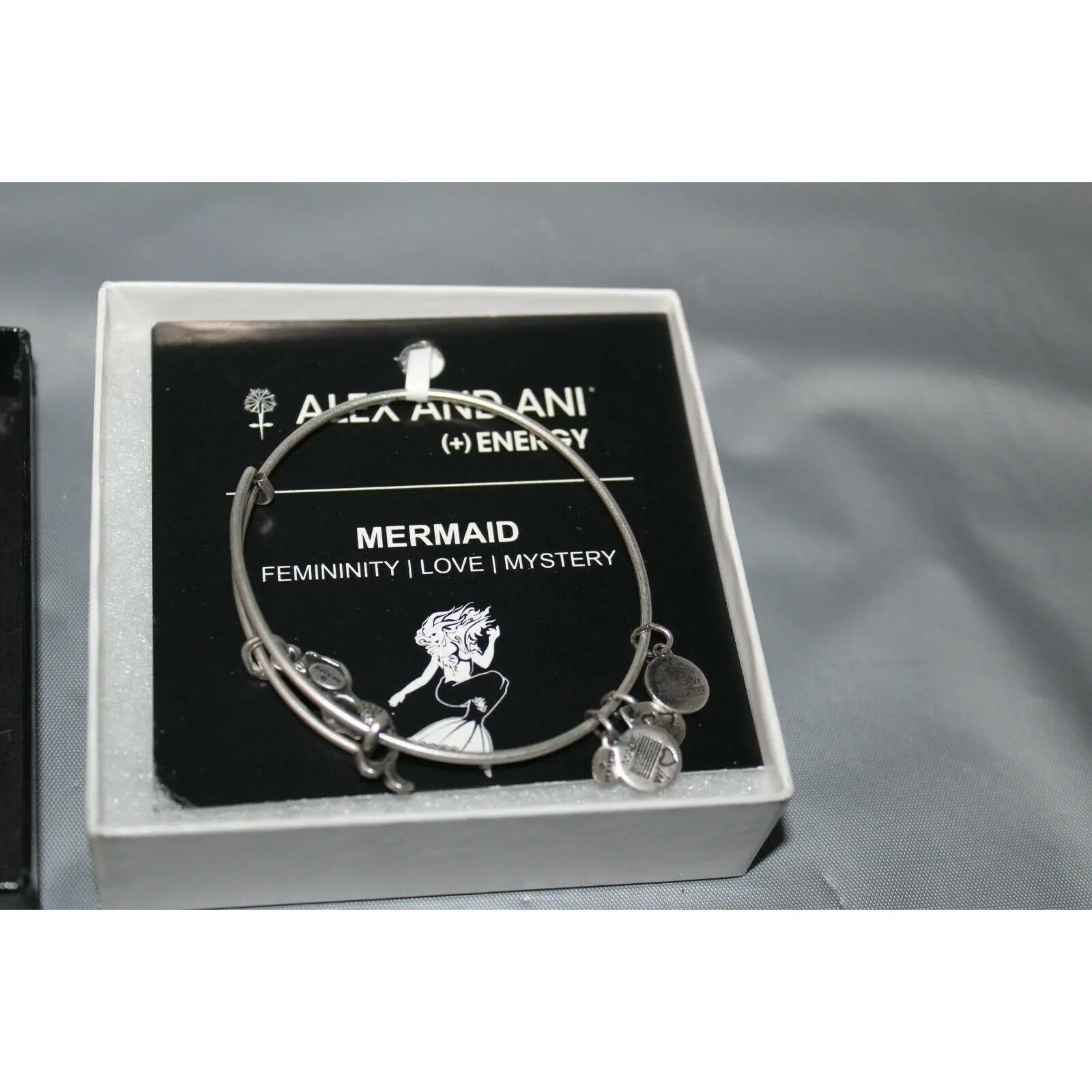 Alex And Ani + Energy Mermaid Femininity Silver Tone Charm Bracelet Jewelry