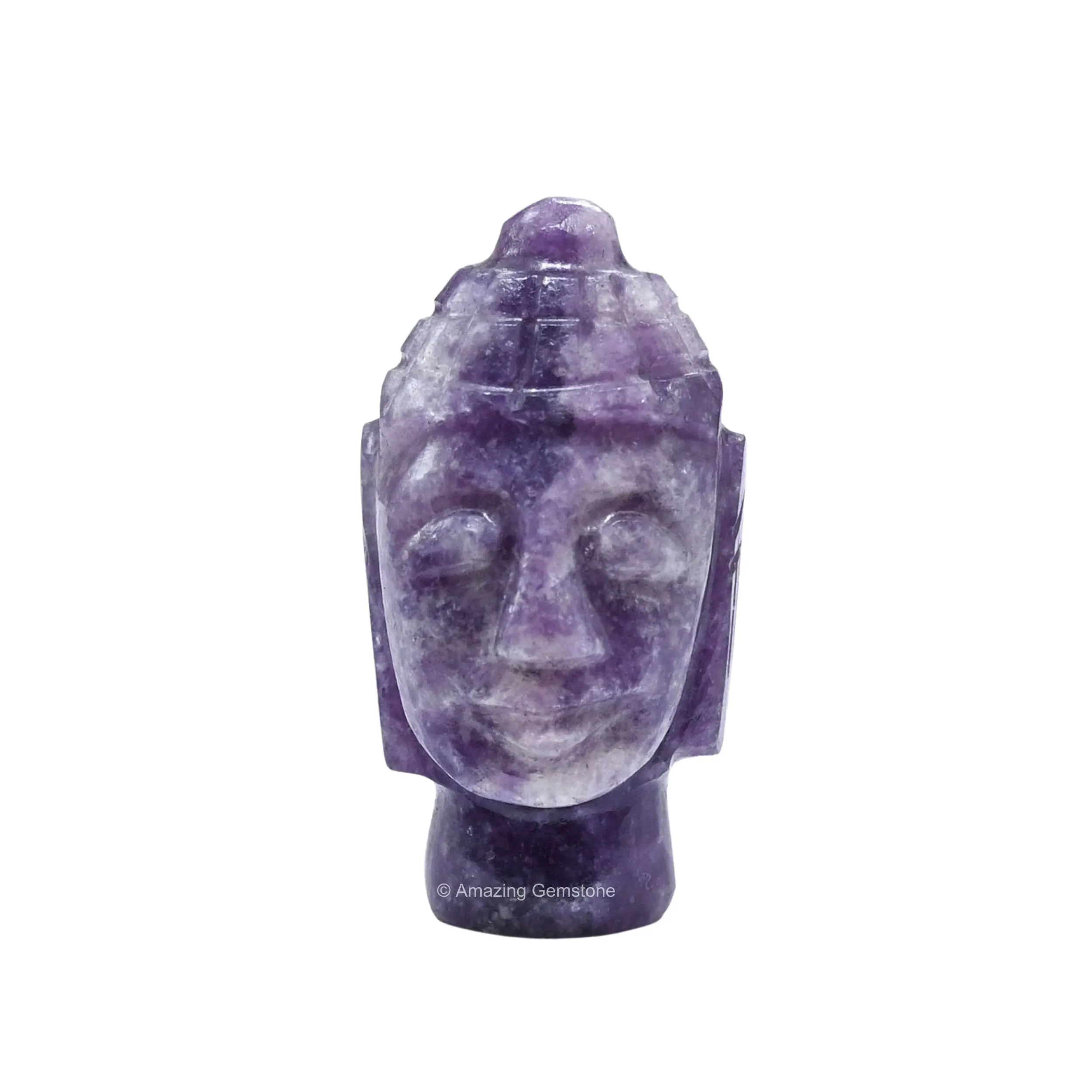 Crystal Buddha Head Statue for Zen, Buddah Decor Statue Figurine for Meditation