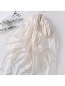 Organza scarf women shiny high-end Southeast Asia Malaysian women black headscarf fashion
