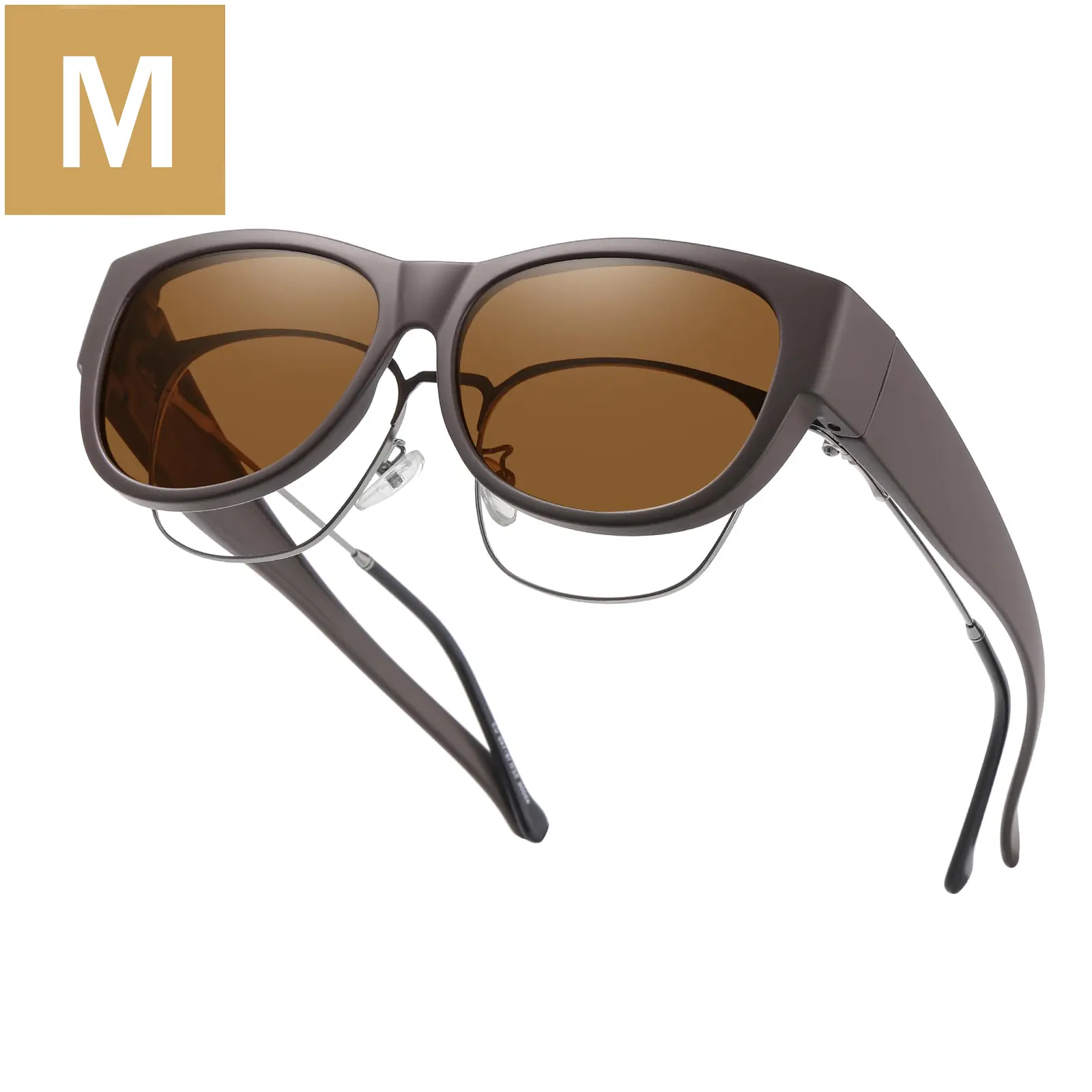 M Size Coffee Frame Brown Lens