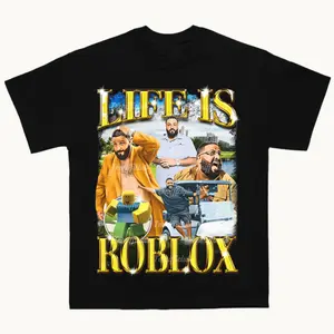 Life is Roblox T-Shirt, Hip Hop, Unisex Cotton Tee, Vintage Style, Trendy Clothing, High Quality, Sports, Gift for friends, Street style, Many colors from S to XL, tiktokshop