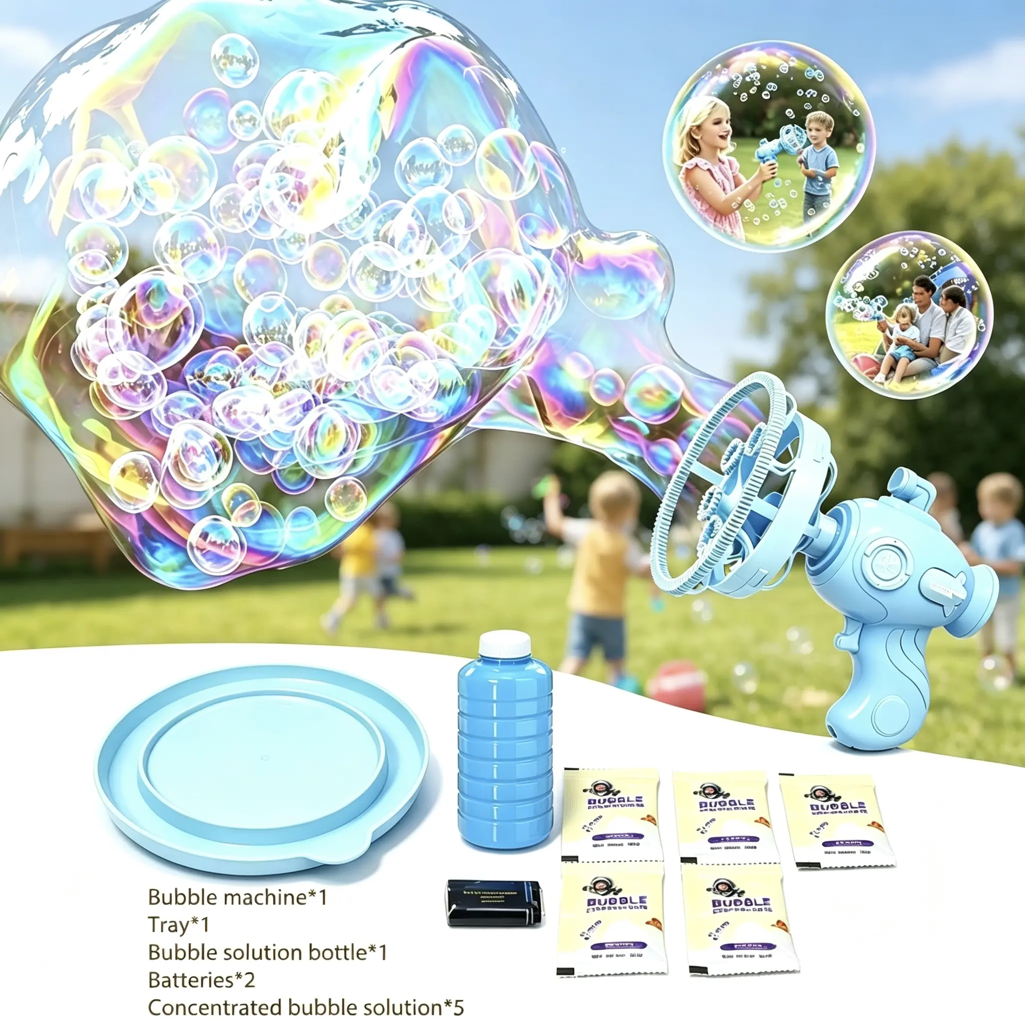 Bubble Machine for Toddlers Kids,Fancy Bubble in Bubble Machine Set, Submarine Bubble Machine with Bubble Solution & Batteries, No Extra Supplies Needed, Summer Party Toy for Indoor & Outdoor,Easy Assembly for Boys & Girls,backtoschool