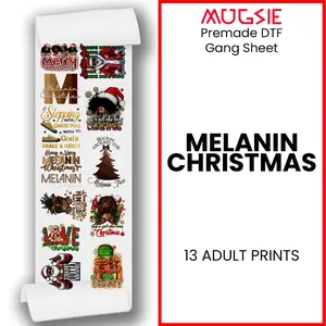 Melanin Christmas - DTF Transfer 22x60 Direct-to-Film Gang Sheets