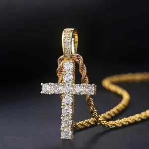 Black Silver Cross Necklace  - Inspirational Bible Verse Cross Chain for Men Stainless Steel Cross Pendant for Men Teen Boys Christian Gifts Christmas Gifts Stocking Stuffers cross ornament Elegant Gold Plated Crown Cross Necklace Angel Crystal Gold Cross