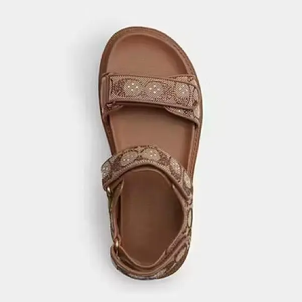 Women's Brynn Sandal In Crystal Signature Jacquard,Crystal Embellished Sandals(NO BOX),Original Rubber Outsole,Summer Fasion Shoes