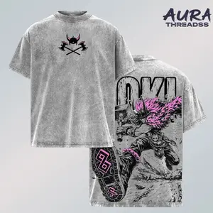 Loki Prince of Elbaf Graphic Tee, Vintage Washed One Piece Anime Shirt, Giant Warrior Myth Design with Viking Aesthetic, Heavyweight Cotton Unisex Streetwear Top, Gift for One Piece Fans and Anime Lovers E3V