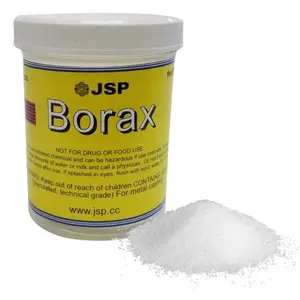 JSP Borax Flux 1/2 Pound Melting Gold Silver Crucible Glaze for Jewelry Refining Casting 8 oz Resealable Jar
