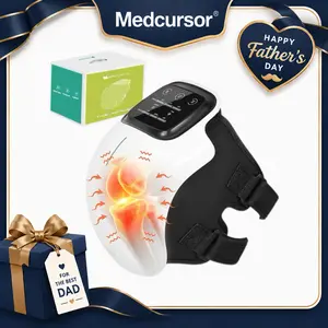 [Father’s Day Gift] Cordless 3-IN-1 Heated Knee Massager with LED Touch Screen 3 Vibration Modes & 3 Heating Levels Ergonomic Design for Comfortable Relaxation Ideal Mother's Day Gift for Parents Adjustable Settings
