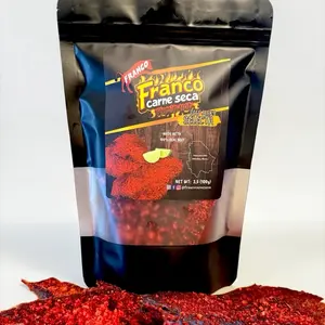 Franco Flamin Hot Beef jerky- Dried Snack high Protein, 3.5oz Net Weight / Carne seca flamin hot Spicy Dry beef meat