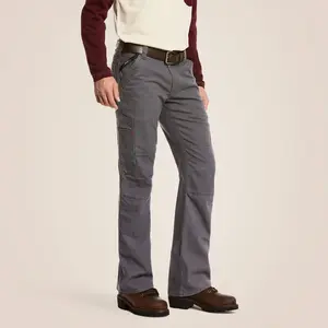 Ariat FR M5 Stretch DuraLight Canvas Stackable Straight Leg Pant - Grey