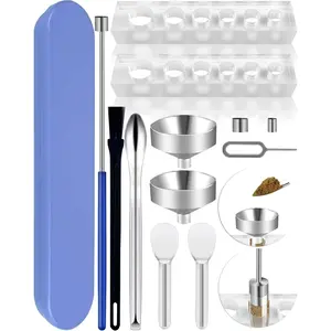 Filling Tool Kit - Home & Lab Supplies with Micro Funnels & Lab Scoops - Complete Set with Instruction for Material Filling