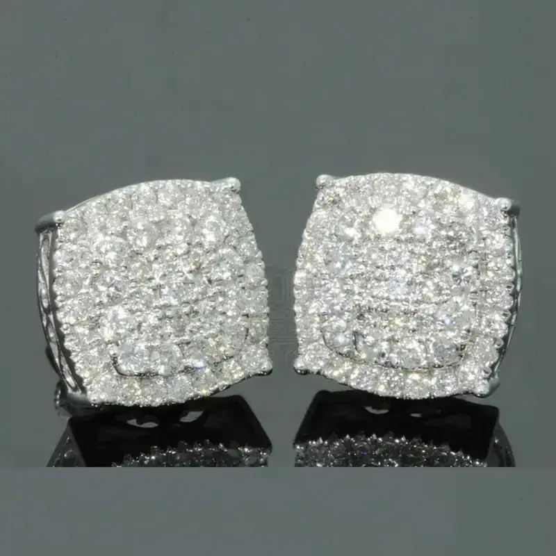 Elegant Square Stud Earrings for Men and Women, Unisex Minimalist Sparkle Jewelry, Gift for Valentine’s Day, Birthday, Anniversary and Christmas