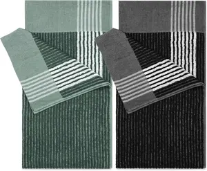 2 count Golf Towel 22 x 44 Inch Cotton Golf  Towel Camping Large for Caddies Golfers Tour Players Club with Stripe, 2 Colors