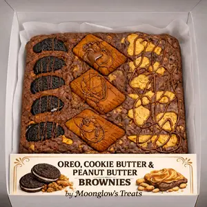Moonglow’s Triple Indulgence Brownie Tray Ultimate Snack Attack Brownies