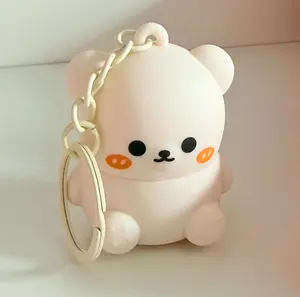 Cute Bear Lip Balm Keychain | Hydrating Lip Balm with Keyring