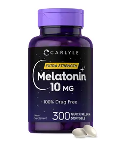 Carlyle Melatonin 10mg | 300 Softgels | Extra Strength Support for Adults | Non-GMO, Gluten Free Supplement