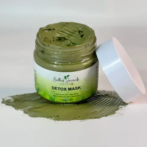 Belle's Facial Clay Face Mask - Cruelty Free Skin Detox with Aloe, Clogged Pores Solution, Acne-Fighting, Firming, Glowing Skin