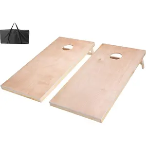 VEOVR Cornhole Set, Corn Hole Game Boards, Wood Portable Toss Board, Indoor and Outdoor Cornhole Play for Adults for Yard, Backyard, Beach, Camping (4x2 ft DIY)