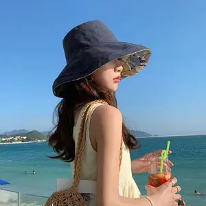 Women's Adult Female 2026 Japanese-Style Reversible Floral Cotton-Linen Bucket Hat, Summer Wide-Brimmed Sports & Outdoor Hat for Face Coverage, Sun Protection, UV Shielding, Adults,summervibes