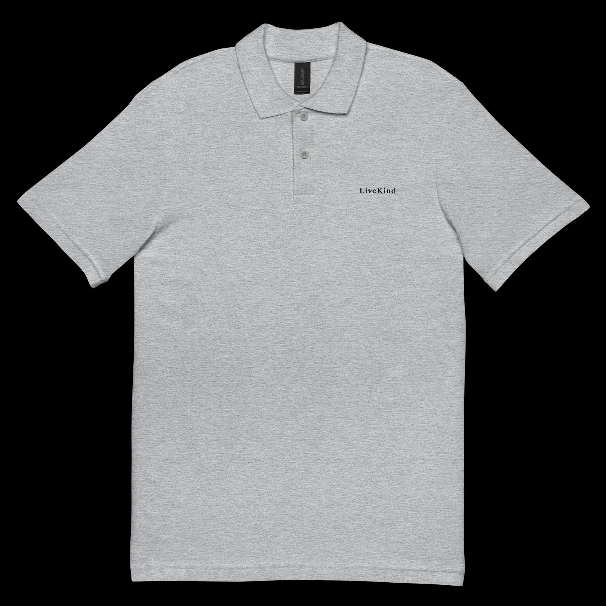 Unisex embroidered logo pique polo shirt