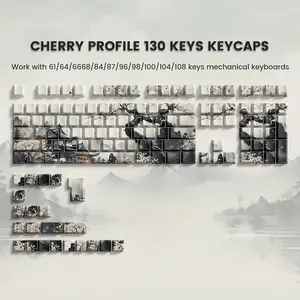 Womier Shine Through PBT Keycaps Set, Cherry Profile Custom Keycaps for Cherry Gateron MX Switches Mechanical Keyboard