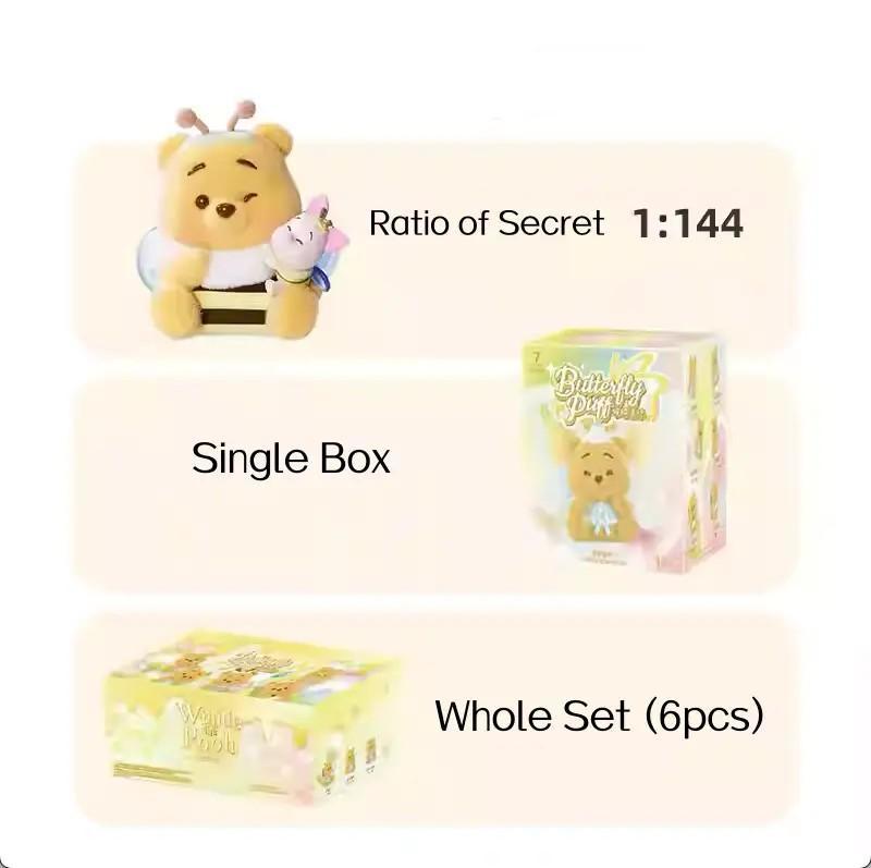 【Holiday Gift】Authentic Disney Winnie the Pooh Die Die Pu Xiu Series Blind Box, Desk Decor,Cute Figurine Ornament, Ideal Trendy Toy Gift for Women, Holiday & Holiday Haul