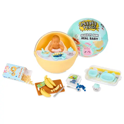MGA's Miniverse Make It Mini Real Baby Make It Mini Baby Food Mini Collectibles