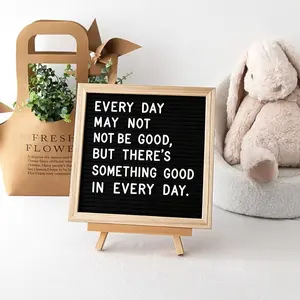 Felt Letter Board DIY Kit, 10x10 Inch Message Board with 340 Adjustable Letters Numbers Symbols, Pre-Cut Changeable Signs for Office Wedding Home Decor, Teacher Appreciation Gift, Mother's Day, Graduation Party Decoration