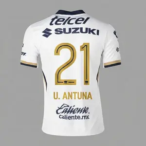 Uriel Antuna #21 Pumas UNAM Home Jersey 2526 Blue, Liga MX Soccer Shirt, Mexico Football Fan Jersey for Men Women, Short Sleeve Home Kit