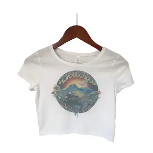 Woodstock Nation Crop Top, Vintage Rock Concert Top, Hippie Crop Top, Vintage Music Women Crop Top, Faded Distressed 90’s Crop Top