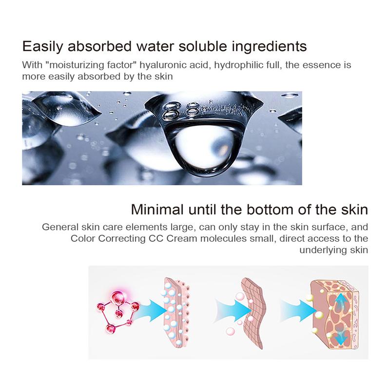 Erborian Moisturizing Correcting CC Cream Waterproof Anti-sweat Makeup Before Concealer Lasting Women Makeup Protect Skin with Centella Asiatica