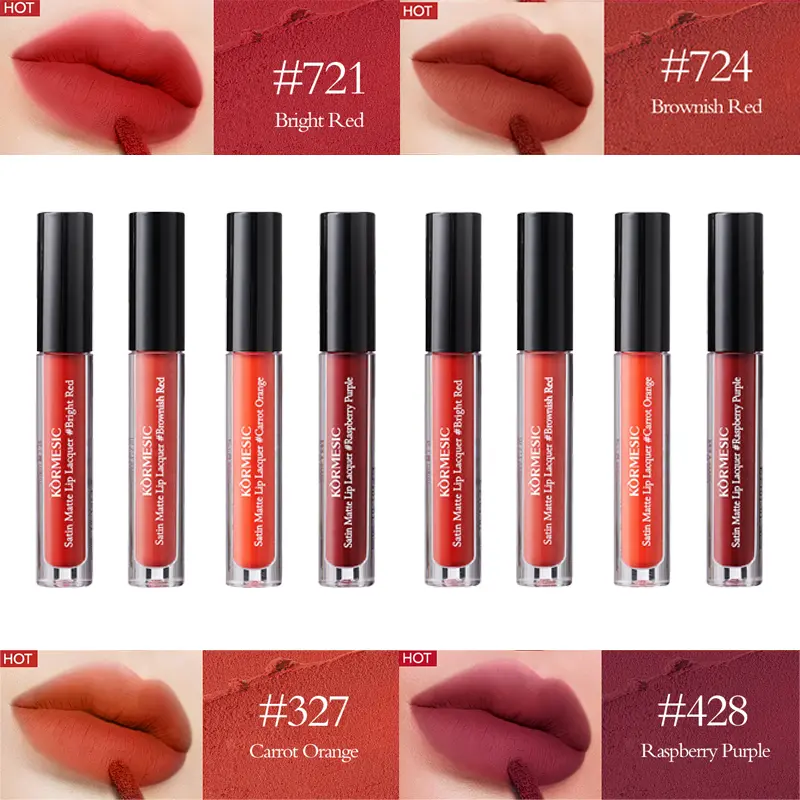 8 Pcs Matte Liquid Lipstick Lip Kit Sets - Long-Lasting, Waterproof, Moisturizing, Non-Stick Cup Nude Glaze, Ideal for Daily Use & Everyday Glam, Perfect Valentine's Day Gift for Girls, Cosmetics Products, Beauty Lipstick, Multi-Pack, Assorted Lipstick Sh