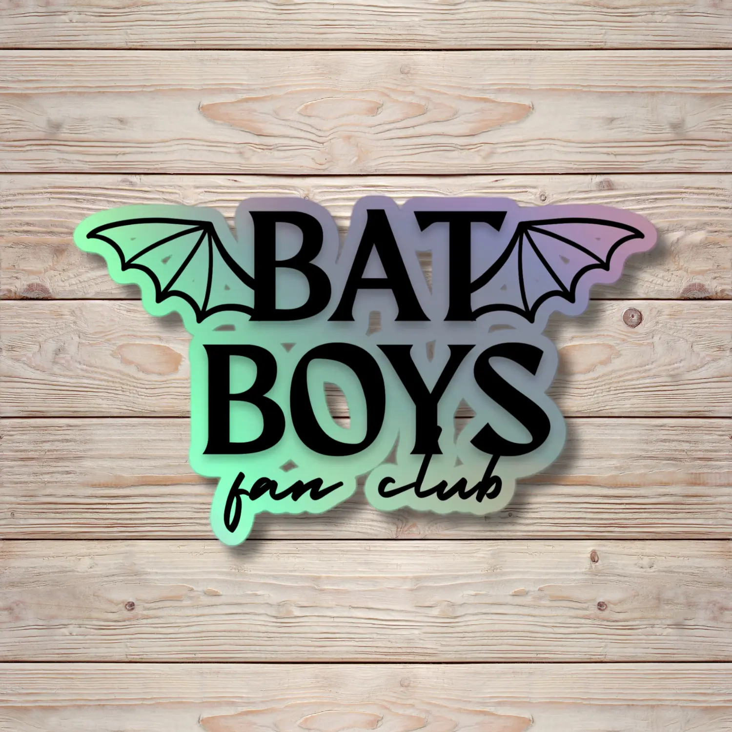 Bat Boys Fan Club Holographic Sticker, ACOTAR Fan Holographic Sticker, A Court of Thorns and Roses Bat Boys Fan Sticker, Kindle Sticker
