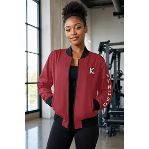 KYNDEO Women's Legacy Bomber Jacket - Crimson Red